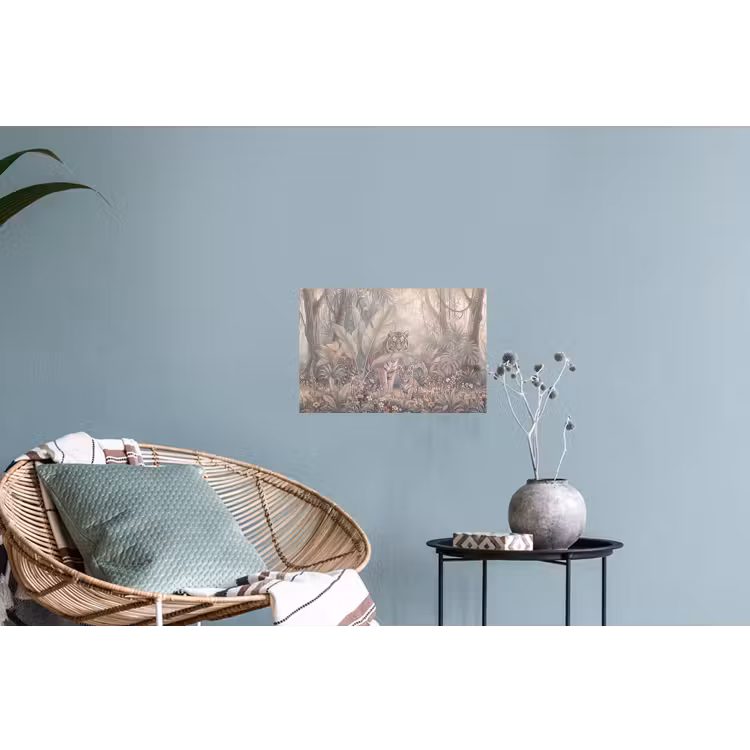 Tijger - Welp - Jungle - Illustratie - Dieren Muursticker klein -plant