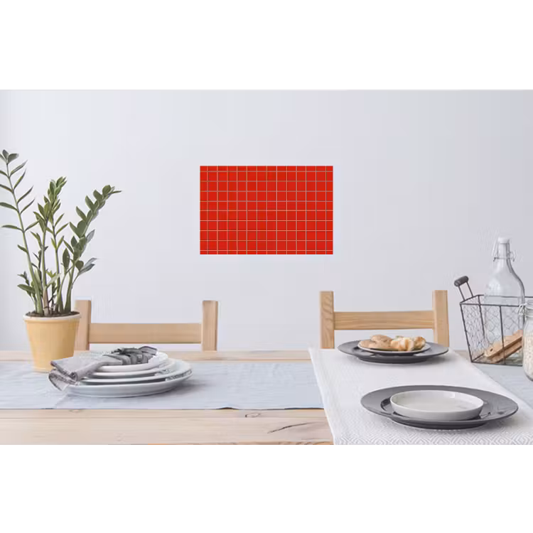 Tegel - Patroon - Kersen - Rood Muursticker klein 286 -eettafel