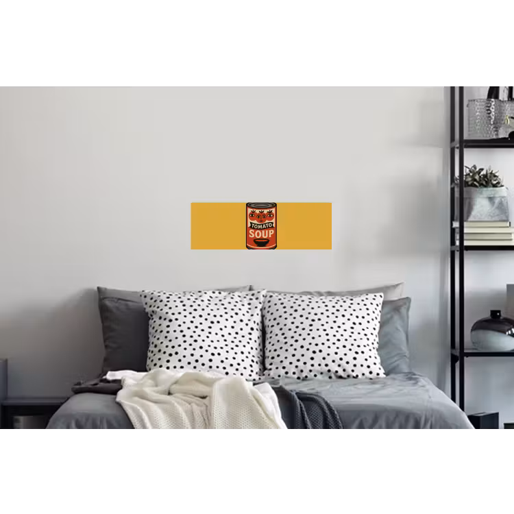 Tomatensoep - Gezichtje - Illustratie - Rood Muursticker klein -slaapkamer