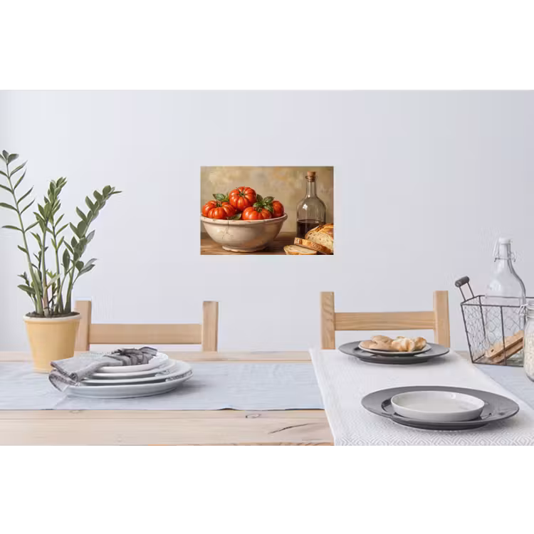 Wall Sticker - Tomatoes - Bowl - Food - Tomaten - Kom - Eten Muursticker klein