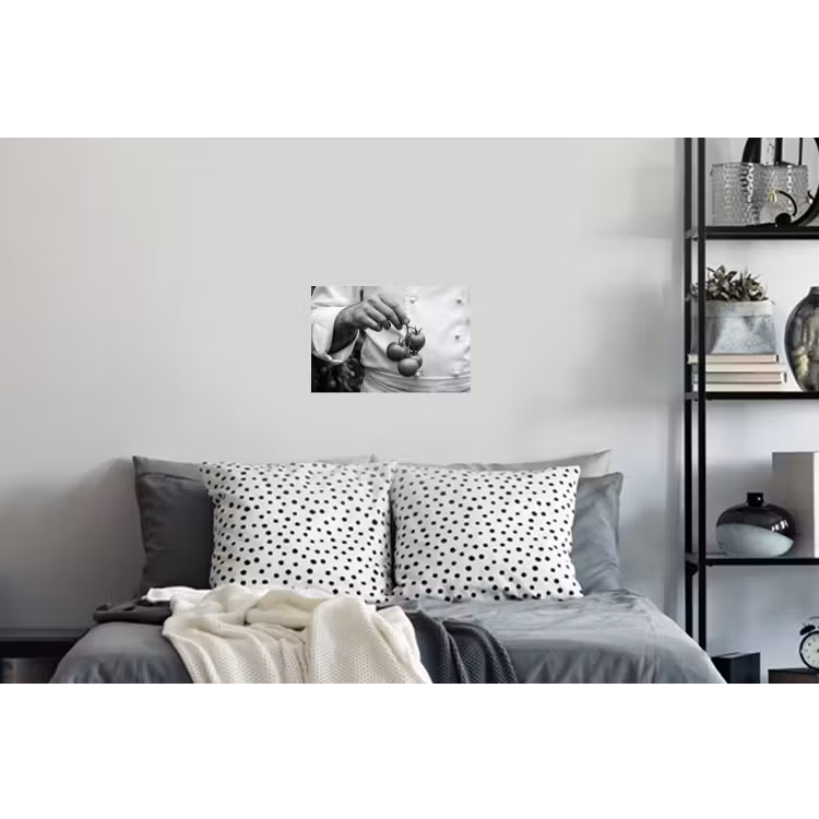 Tomaten - Chef - Zwart - Wit Muursticker klein -slaapkamer