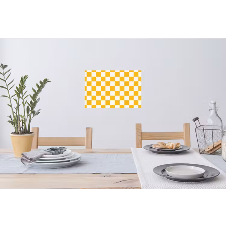 Traditioneel - Patroon - Geel Muursticker klein 286 -eettafel