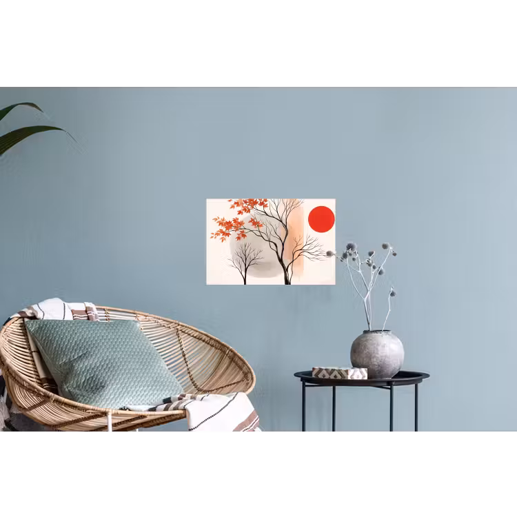Wall Sticker - Tree - Red - Abstract - Boom - Rood - Abstract Muursticker klein
