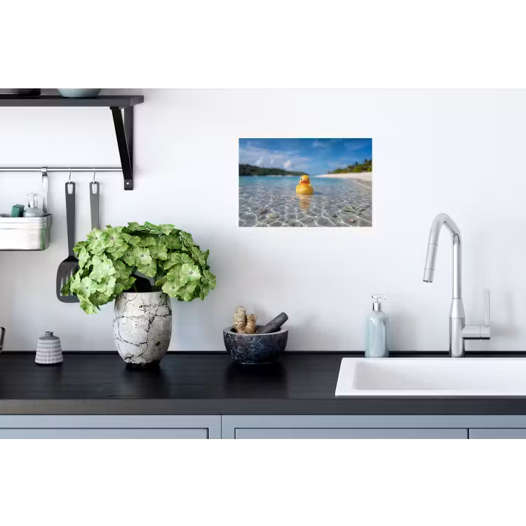 Tropisch - Badeend - geel Muursticker klein -keuken
