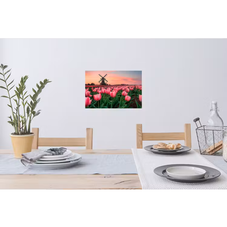 Tulpen - Molen - Nederland Muursticker klein -eettafel