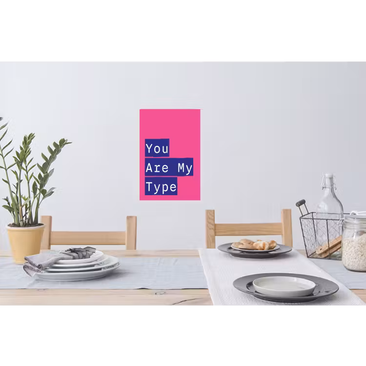 Valentijn - Tekst - Love Muursticker klein -eettafel