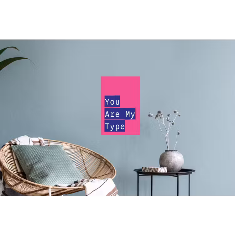 Valentijn - Tekst - Love Muursticker klein -plant