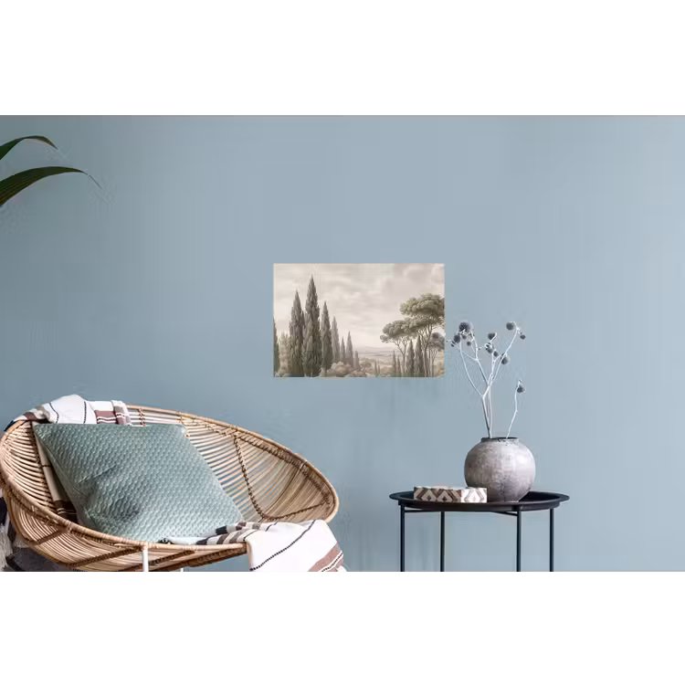 Vallei - Bos - Natuur - Groen Muursticker klein -plant