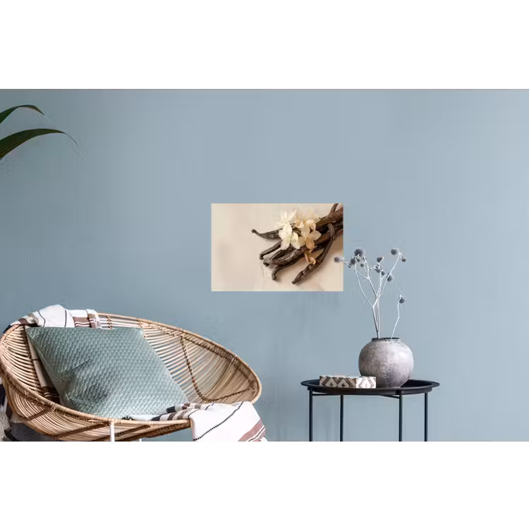 Vanille - Bloemen - Beige Muursticker klein -plant