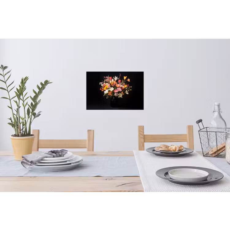 Vaas - Bloemen - Tulpen Muursticker klein -eettafel