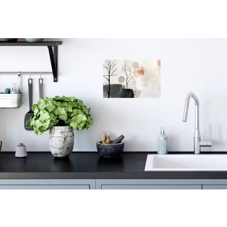 Wabi sabi - Beige - Plant Muursticker klein -keuken