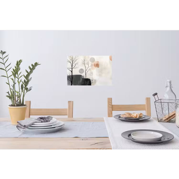 Wabi sabi - Beige - Plant Muursticker klein -eettafel