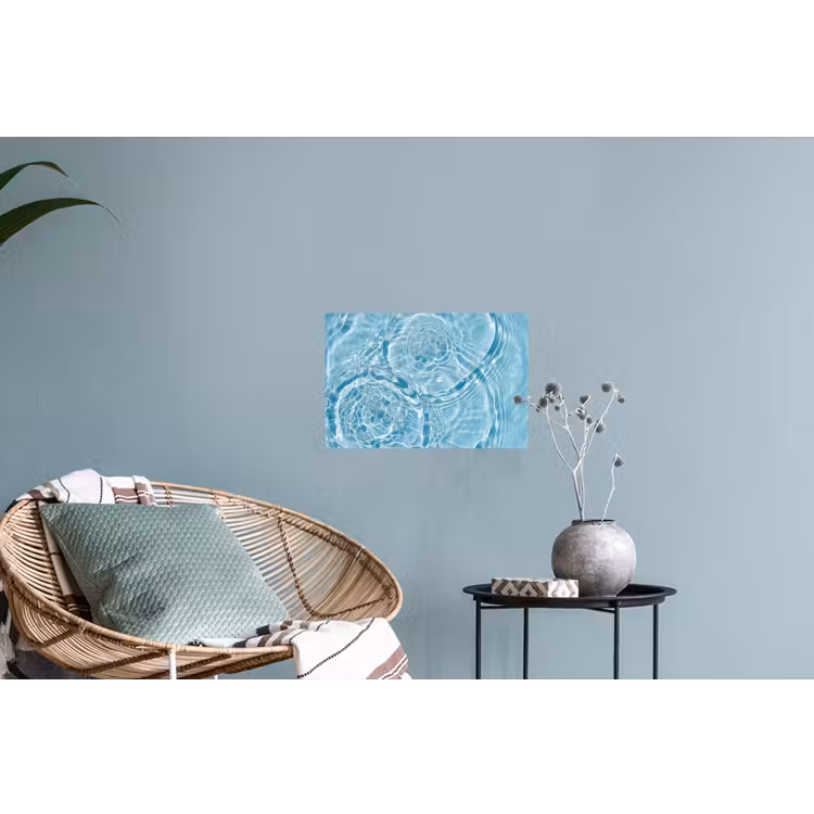 Water - Blauw - bubbels Muursticker klein -plant