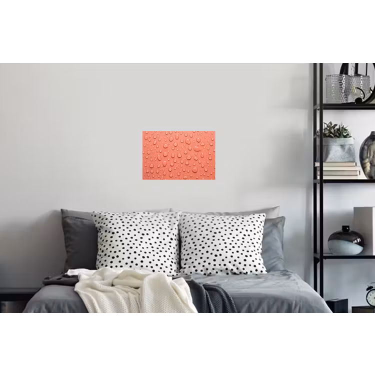 Water - Druppels - Roze Muursticker klein -slaapkamer