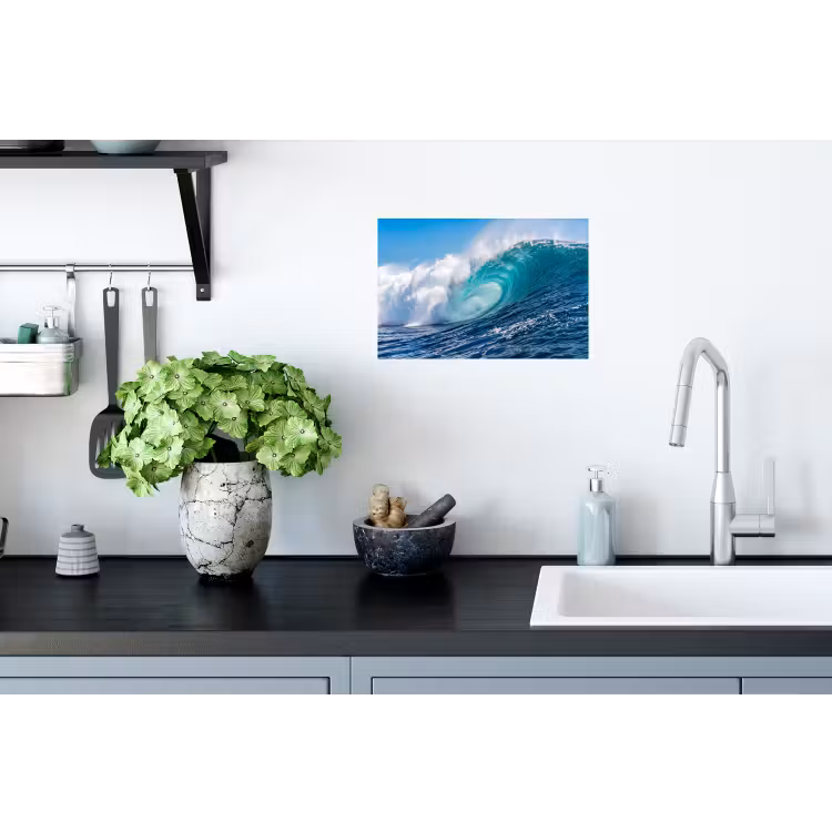 Golf - Oceaan - Water - Dynamisch - Blauw Muursticker klein -keuken