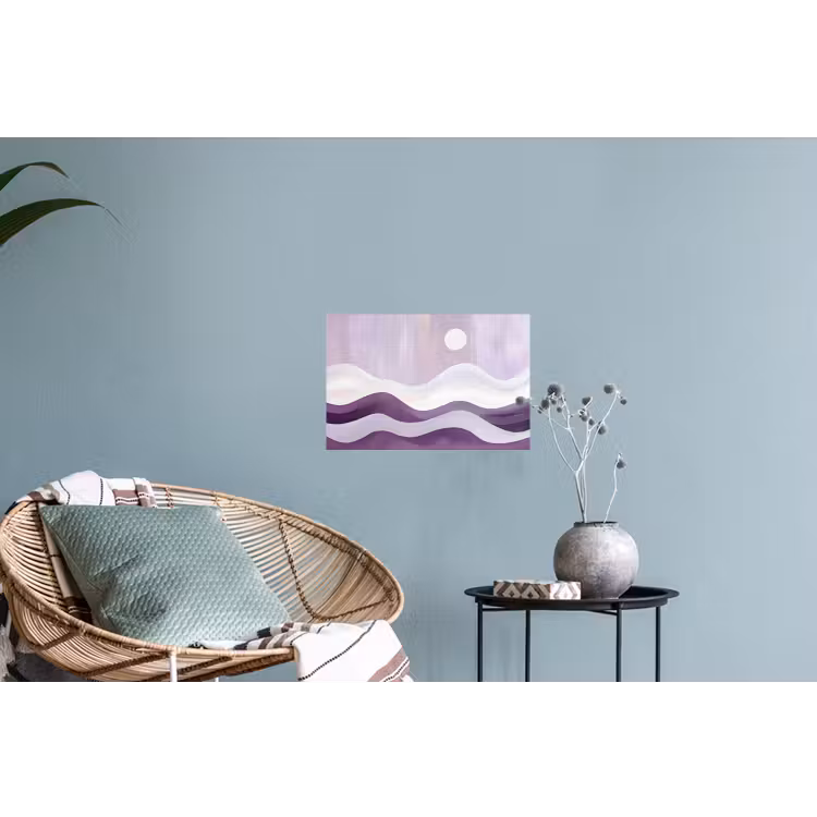 Golven - Heuvels - Abstract - Paars Muursticker klein -plant