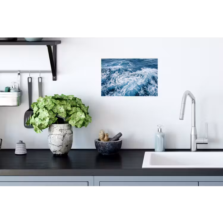 Golven - Oceaan - Blauw Muursticker klein -keuken