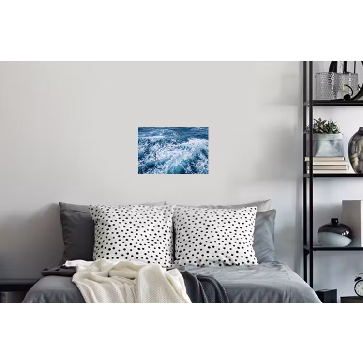 Golven - Oceaan - Blauw Muursticker klein -slaapkamer
