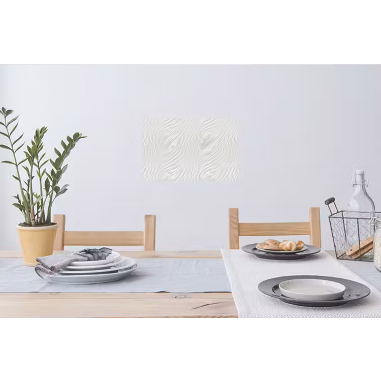 Golven - Ribbels - Wit Muursticker klein 286 -eettafel