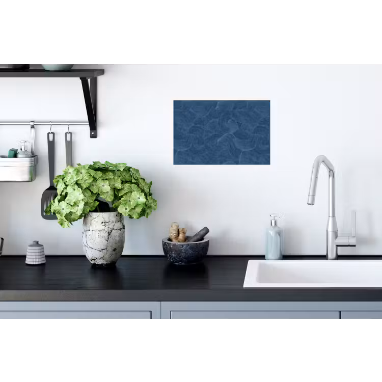Golven - Textuur - Patroon - Blauw Muursticker klein 286 -keuken