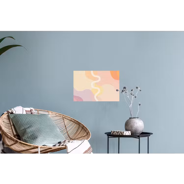 Golvende vormen - Abstract - pastel Muursticker klein -plant