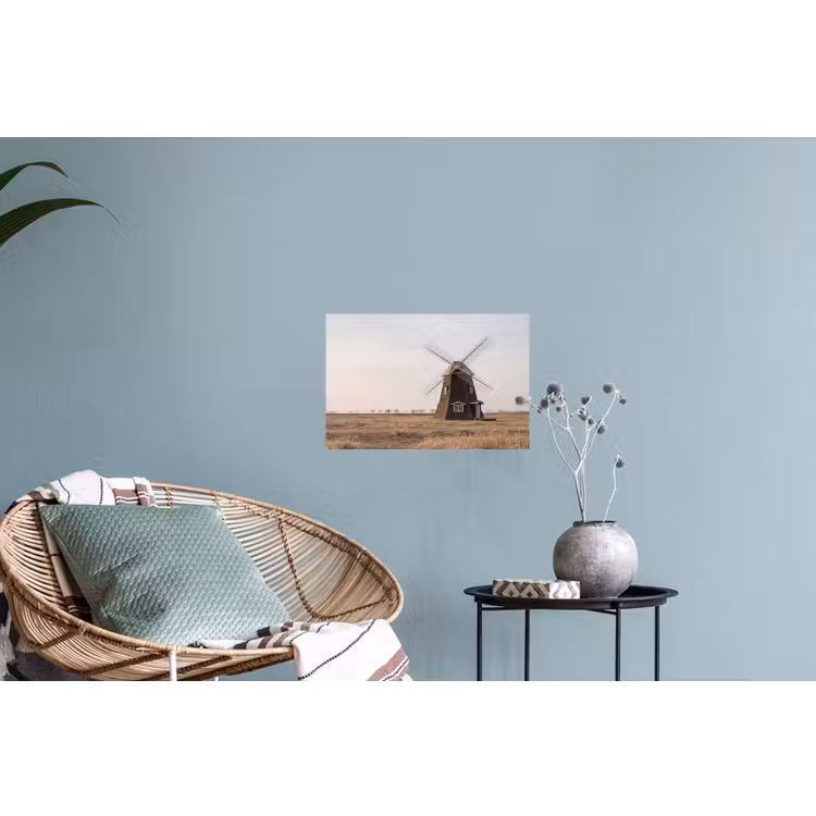 Windmolens - Landschap - Veld Muursticker klein -plant