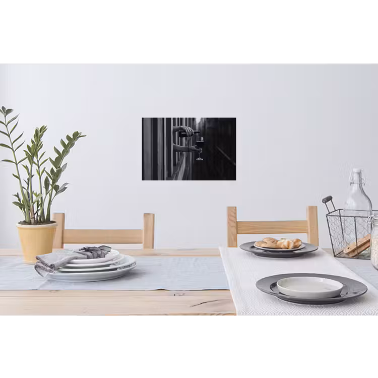 Wijnfles - Glas - Handen - Raam Muursticker klein -eettafel