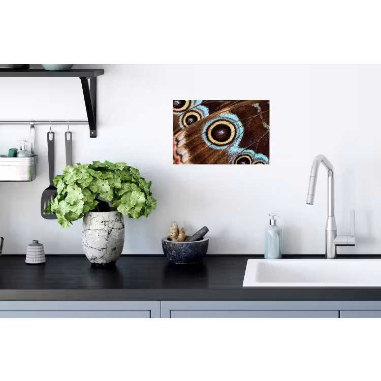 Vleugels - Vlinder - Blauw Muursticker klein -keuken
