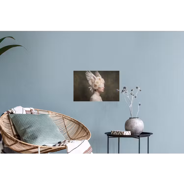 Vleugels - Vrouw - Wit Muursticker klein -plant