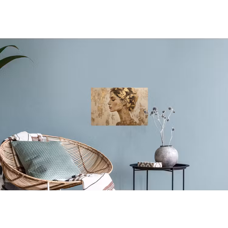 Vrouw - Goud - Abstract - Textuur Muursticker klein -plant
