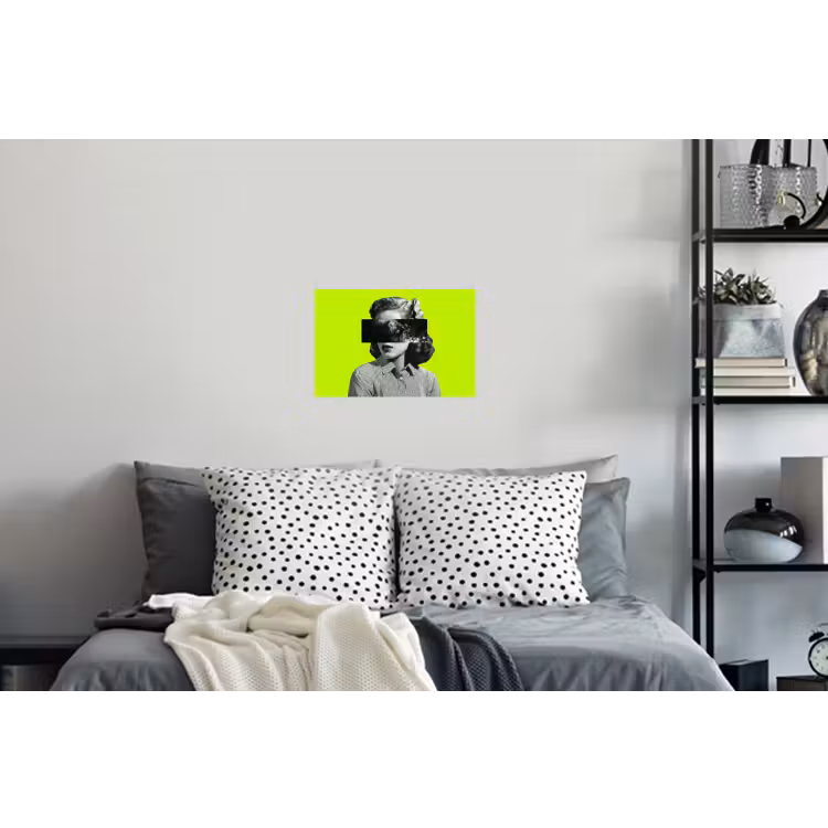 Vrouw - Sterrenhemel - Groen Muursticker klein -slaapkamer