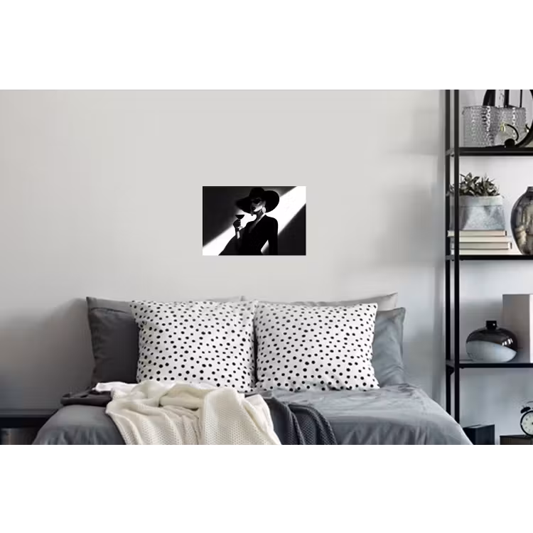 Vrouw - Wijn - Chic Muursticker klein -slaapkamer