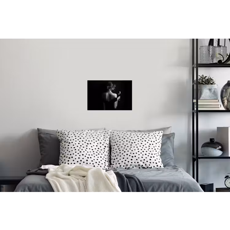 Vrouw - Wijn - Jurk Muursticker klein -slaapkamer