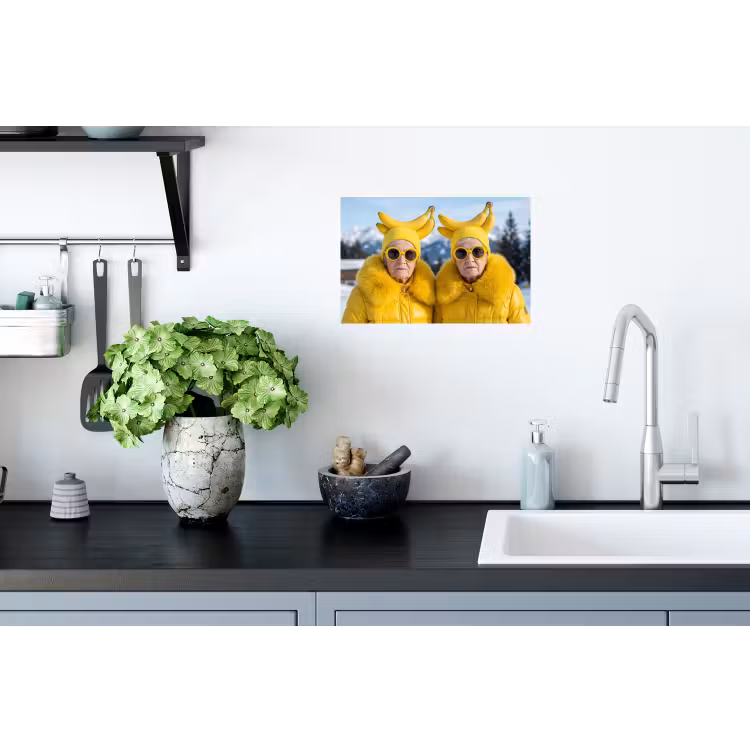 Vrouwen - Bananen - Geel Muursticker klein -keuken