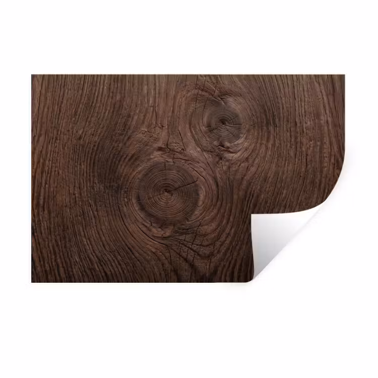 Houtnerf - Textuur - Patroon - Bruin - Rustiek Muursticker klein -3d