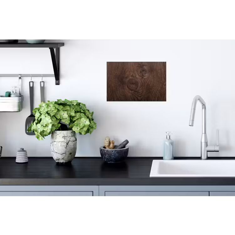 Houtnerf - Textuur - Patroon - Bruin - Rustiek Muursticker klein -keuken