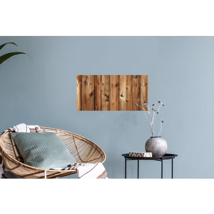Hout - Planken - Bruin Muursticker klein -plant