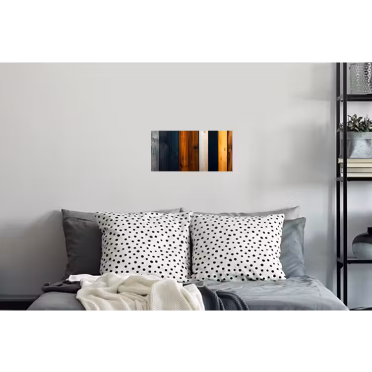 Hout - Planken - Donker - Warm Muursticker klein -slaapkamer