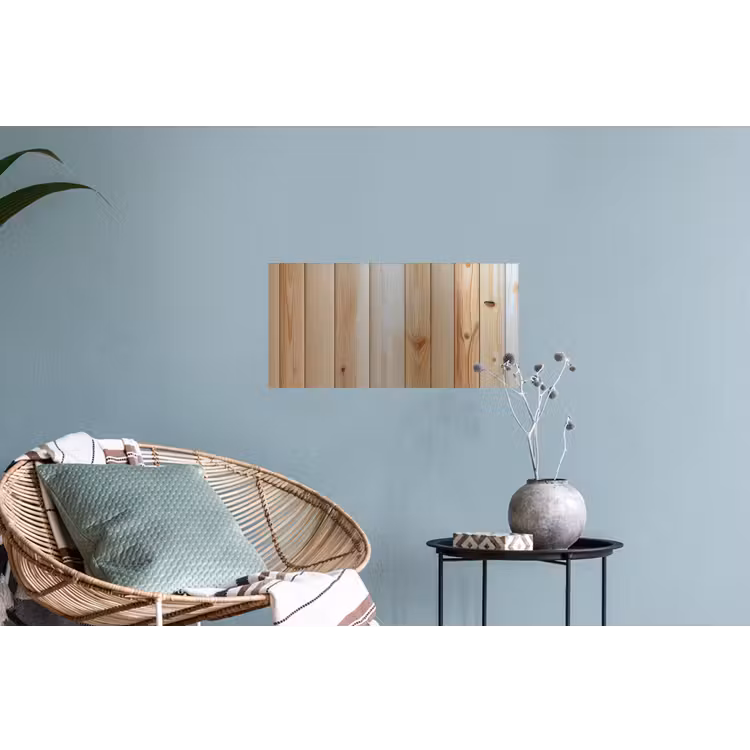 Hout - Planken - Licht Muursticker klein -plant