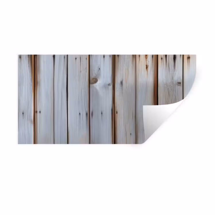 Hout - Planken - Verweerd Muursticker klein -3d