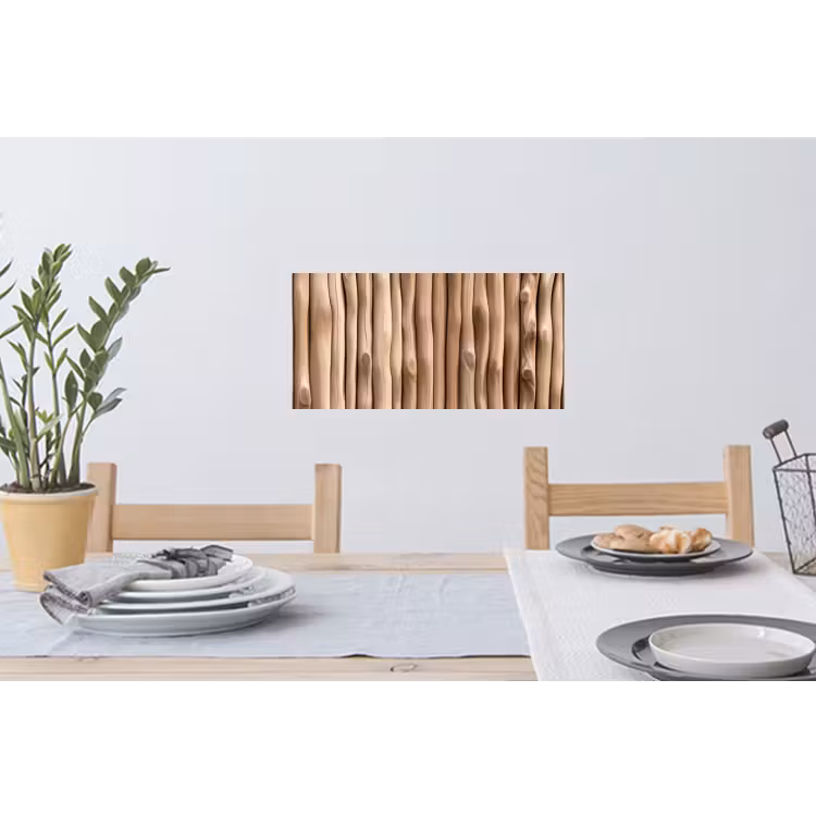 Hout - Stam - Lichtbruin Muursticker klein -eettafel