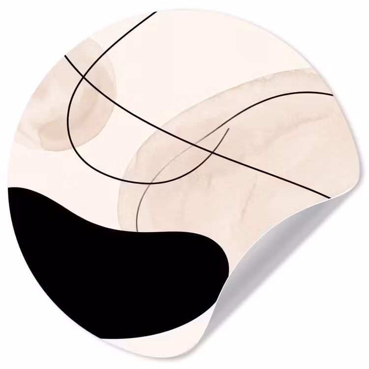 Wallpaper Circle - Abstract - Forms - Art - Abstract - Vormen - Kunst Wandcirkel behangsticker klein