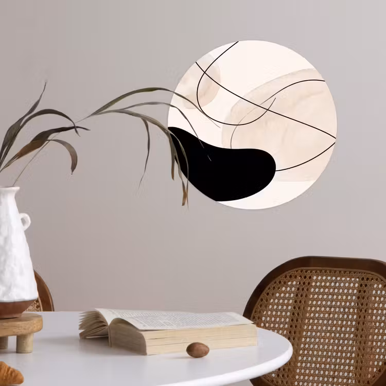 Wallpaper Circle - Abstract - Forms - Art - Abstract - Vormen - Kunst Wandcirkel behangsticker klein