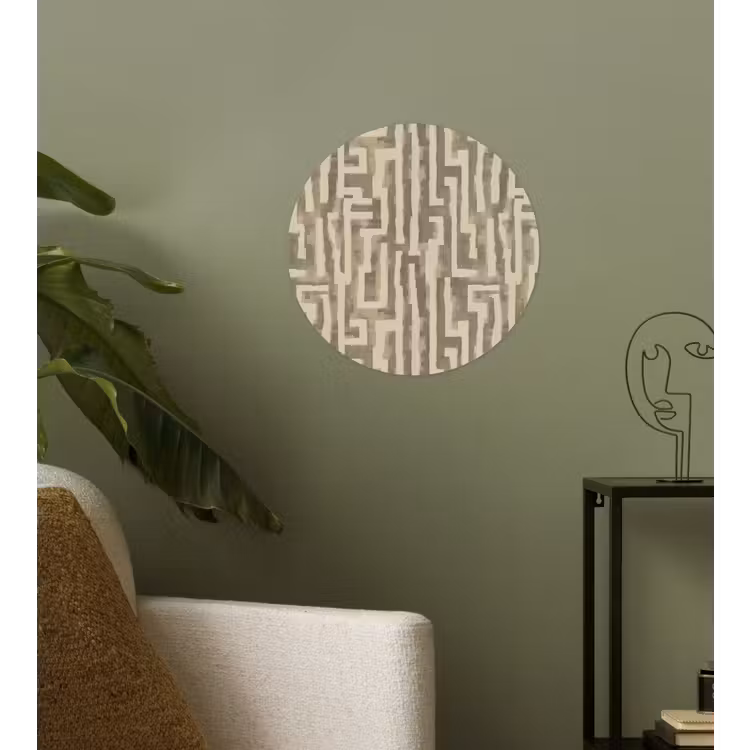 Abstract - Geometrisch - Groen Wandcirkel behangsticker klein 186 -sfeer2