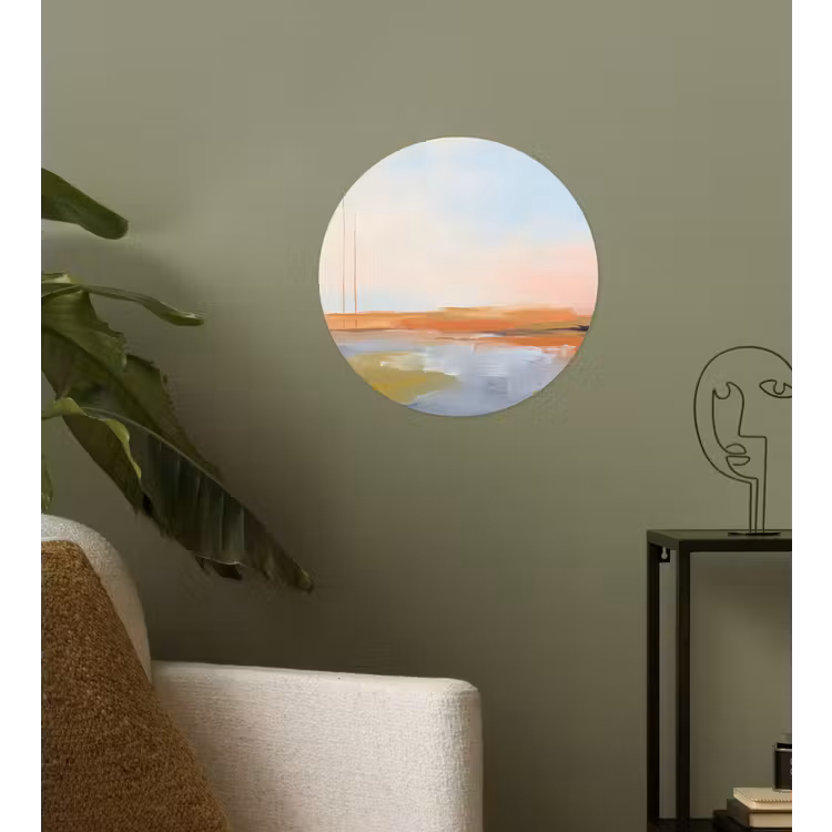 Abstract - Landschap - Horizon - Modern - Kleurrijk Wandcirkel behangsticker klein -sfeer2