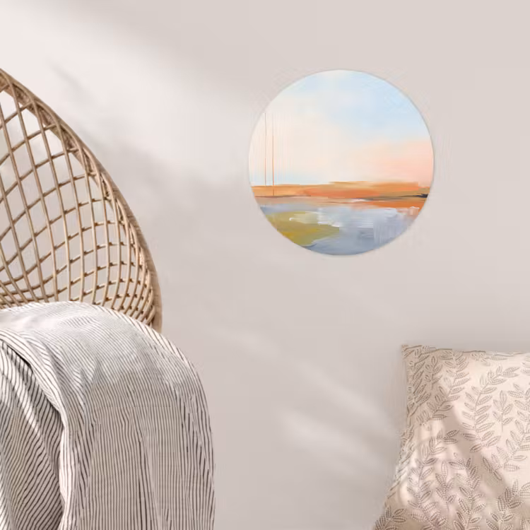 Abstract - Landschap - Horizon - Modern - Kleurrijk Wandcirkel behangsticker klein -sfeer4