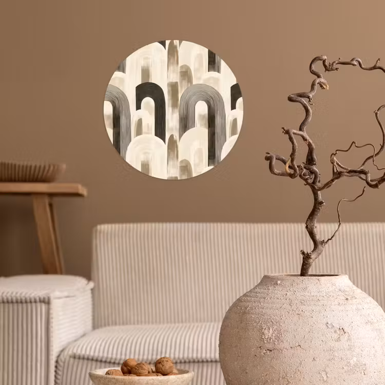 Abstract - Patroon - Bogen Wandcirkel behangsticker klein 186 -sfeer1
