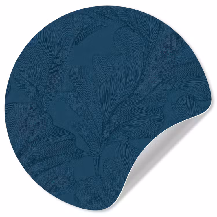 Abstract - Patroon - Donkerblauw - Elegant Wandcirkel behangsticker klein 186 -3d