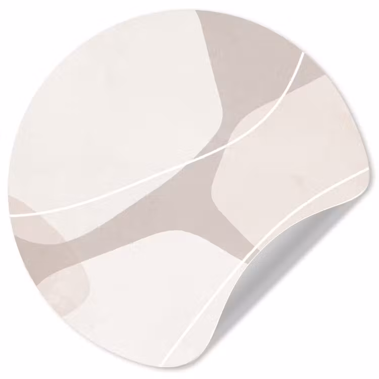 Wallpaper Circle - Abstract - Shapes - Beige - Abstract - Vormen - Beige Wandcirkel behangsticker klein