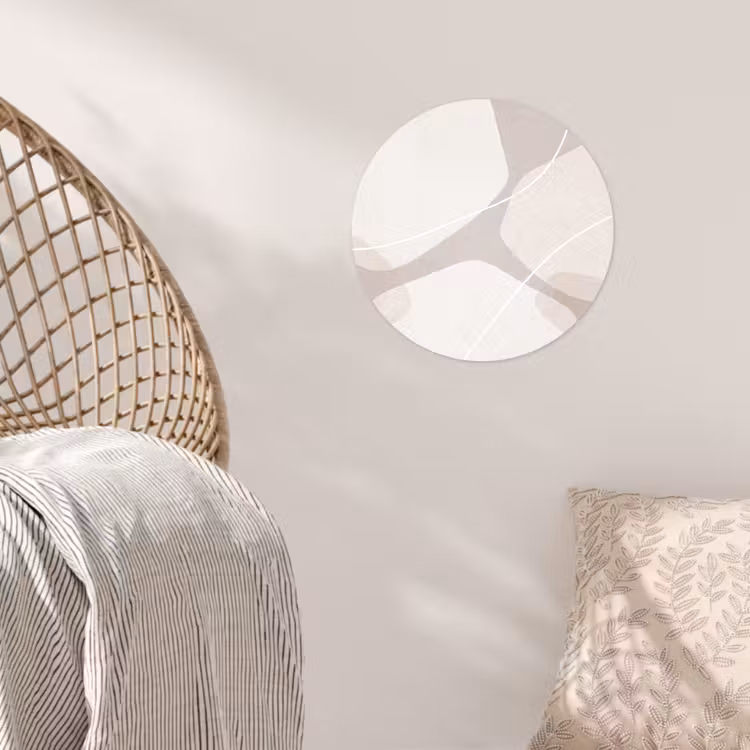 Wallpaper Circle - Abstract - Shapes - Beige - Abstract - Vormen - Beige Wandcirkel behangsticker klein